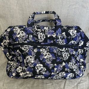 Vera Bradley Black and Blue Floral Travel Bag